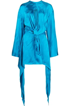 The Attico Logo-print long-sleeve minidress