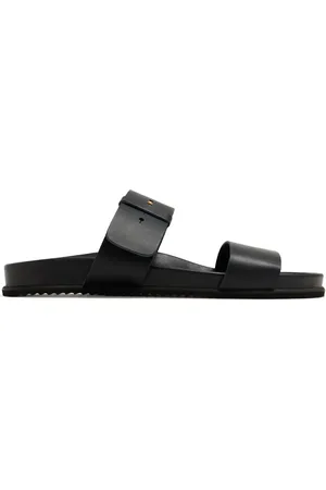 Ancient Greek Sandals Round-toe leather sandals