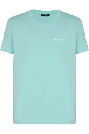 Balmain Logo-flocked cotton T-shirt