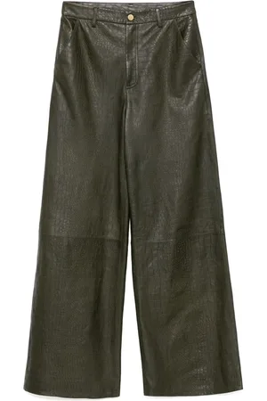 Cynthia Rowley Embossed wide-leg trousers
