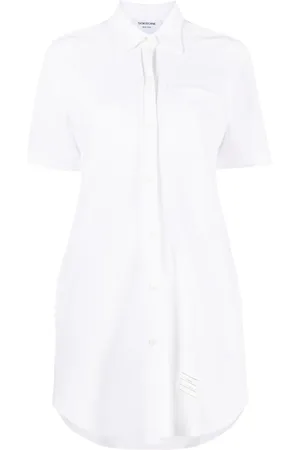 Thom Browne Sequin-detail cotton shirt dress