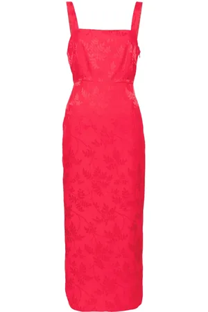 KITRI Aretha floral-jacquard midi dress