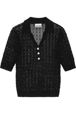 Ganni Sheer open-knit top