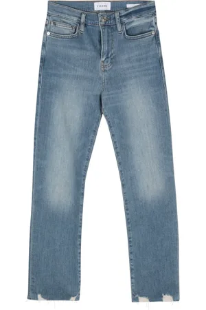 Frame High-rise straight-leg jeans