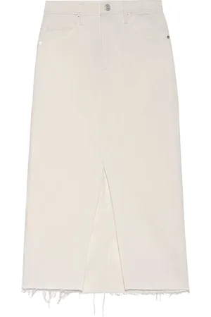 Frame The Midaxi denim midi skirt