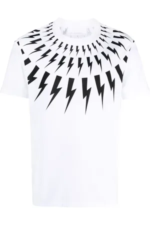 Neil Barrett Thunderbolt-print cotton T-shirt