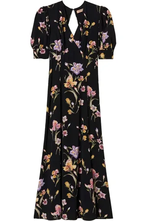 Twin-Set Floral-print crepe dress