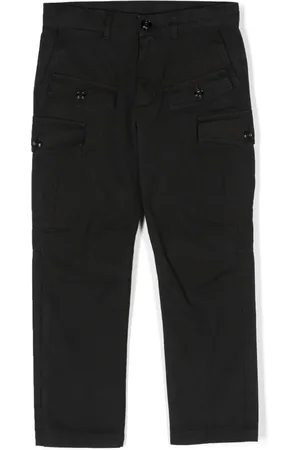 Diesel Logo-embroidered cotton cargo trousers