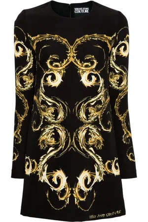 VERSACE Chromo Couture-print mini dress