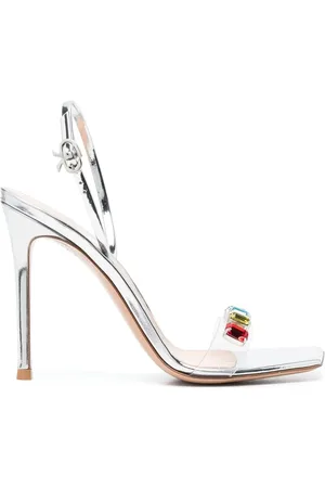 Gianvito Rossi Ribbon Candy 105mm crystal-embellished sandals