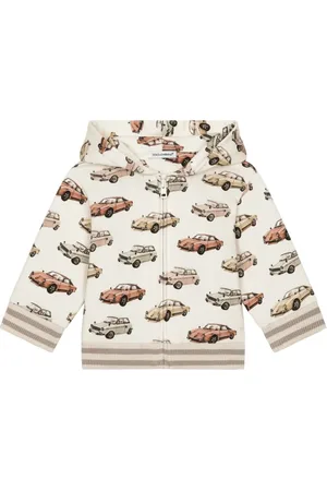 Dolce & Gabbana Car-print zip-fastening hoodie