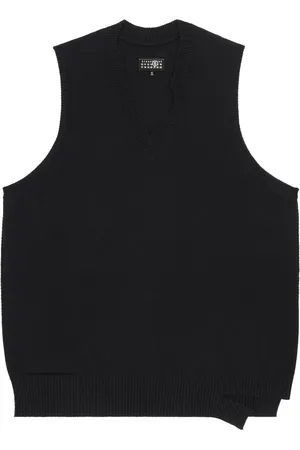 Maison Margiela Distressed-effect gauge-knit dress