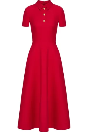 VALENTINO GARAVANI Short-sleeve polo-collar maxi dress