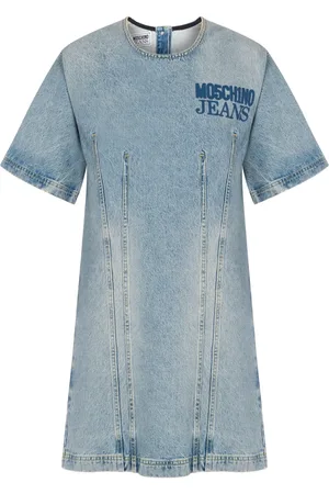 Moschino Logo print denim dress
