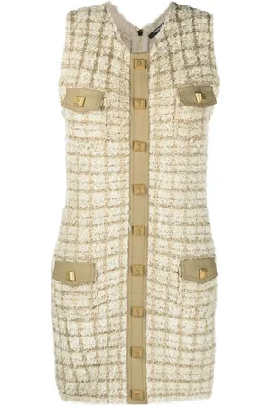 Balmain Sleeveless tweed dress