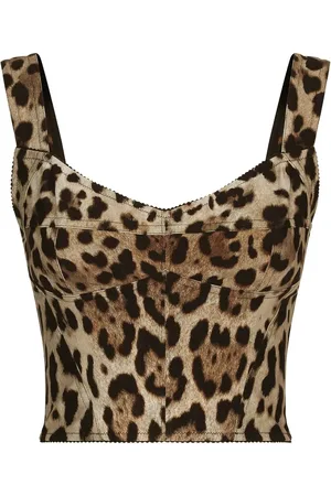 Dolce & Gabbana KIM DOLCE&GABBANA leopard-print corset top