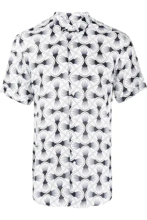 PENINSULA SWIMWEAR Geometric-print short-sleeve shirt