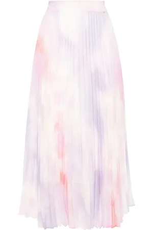 HUGO BOSS Tie-dye pleated midi skirt