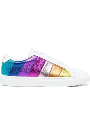 Kurt Geiger Lane rainbow-stripe low-top sneakers