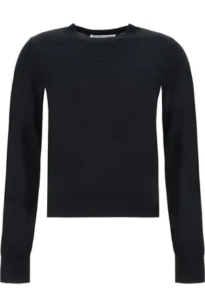 Alexander Wang Intarsia-knit logo wool sweater