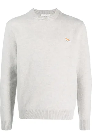 Maison Kitsuné Fox-patch wool jumper