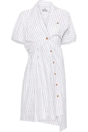 Vivienne Westwood Logo-striped asymmetric dress