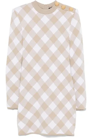 Balmain Checked mini dress