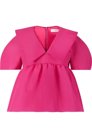 Nina Ricci Taffeta v-neck top