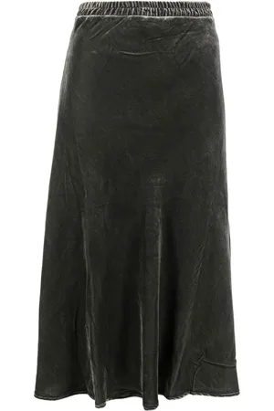 Gold Hawk Velvet maxi skirt