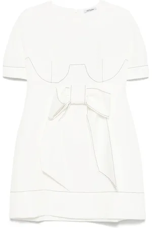 Parlor Contrast-stitching mini dress