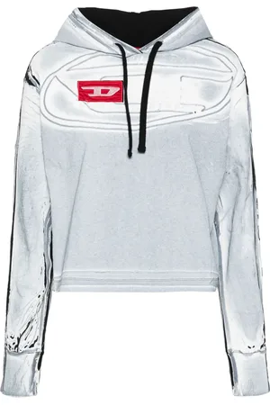 Diesel Creased-paint cotton hoodie