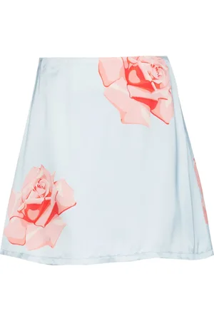 Kenzo " Rose" satin mini skirt