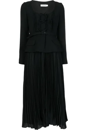 Self-Portrait Ruched crepe midi dress