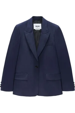Msgm Logo-appliqu?? single-breasted blazer