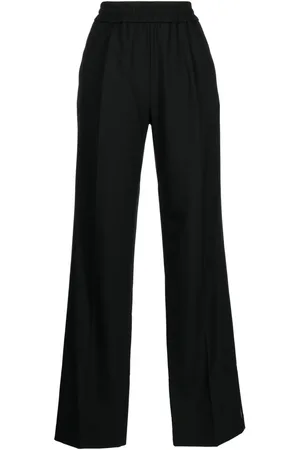 Helmut Lang Piped-trim detail wide-leg trousers