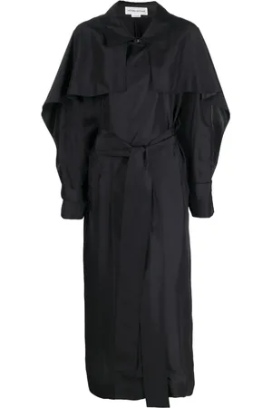Victoria Beckham Draped silk trench coat