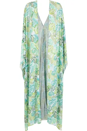 AMIR SLAMA Palm leaf print beach kaftan