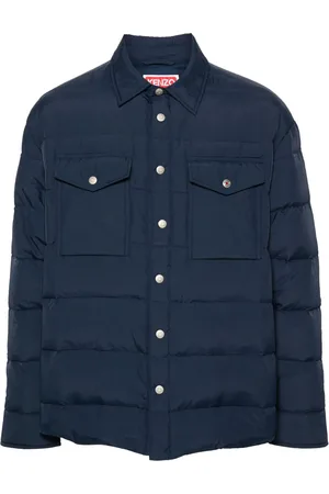 Kenzo Classic-collar quilted shirt jacket