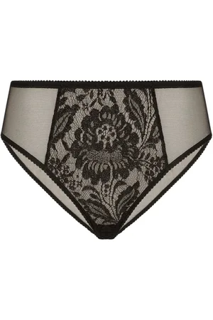 Dolce & Gabbana Floral-lace virgin wool briefs
