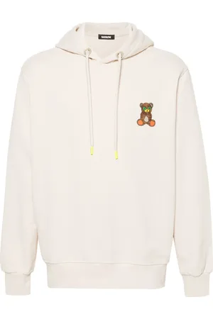 BARROW Flocked-bear hoodie
