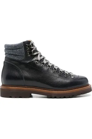 Brunello Cucinelli Lace-up leather ankle boots