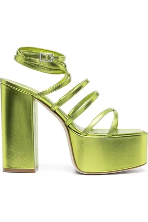PARIS TEXAS Melena 135mm metallic platform sandals