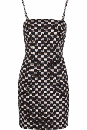 MISBHV Monogram-print fitted dress