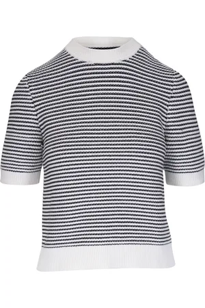 AKRIS Striped knitted top