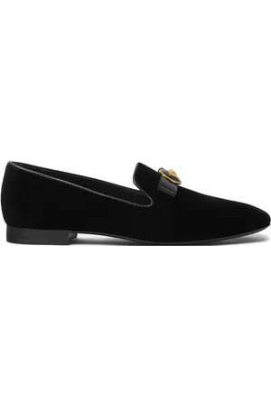 VERSACE Gianni Ribbon velvet slippers