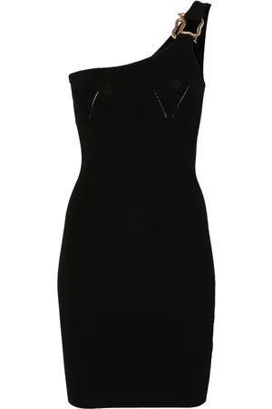 Roberto Cavalli Snake-detail ribbed mini dress