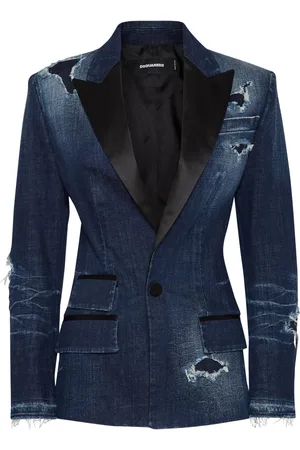 Dsquared2 Distressed denim blazer