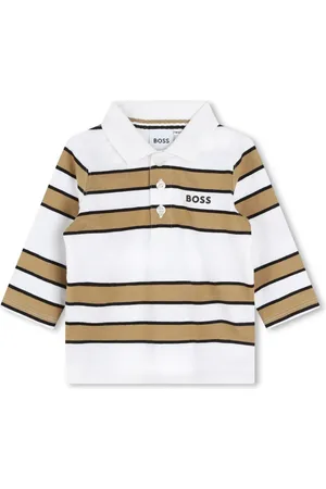 HUGO BOSS Logo-print striped polo shirt