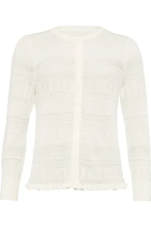 ERES Josette pointelle-knit cashmere cardigan