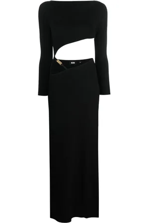 GCDS Asymmetric ribbed-knit dress